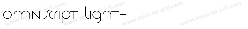 Omniscript Light字体转换